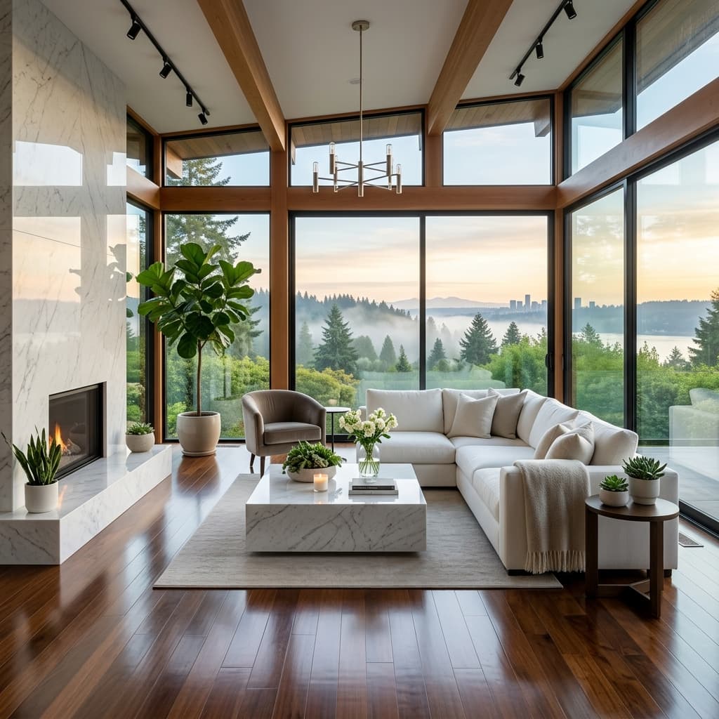 Beautifully cleaned modern living room